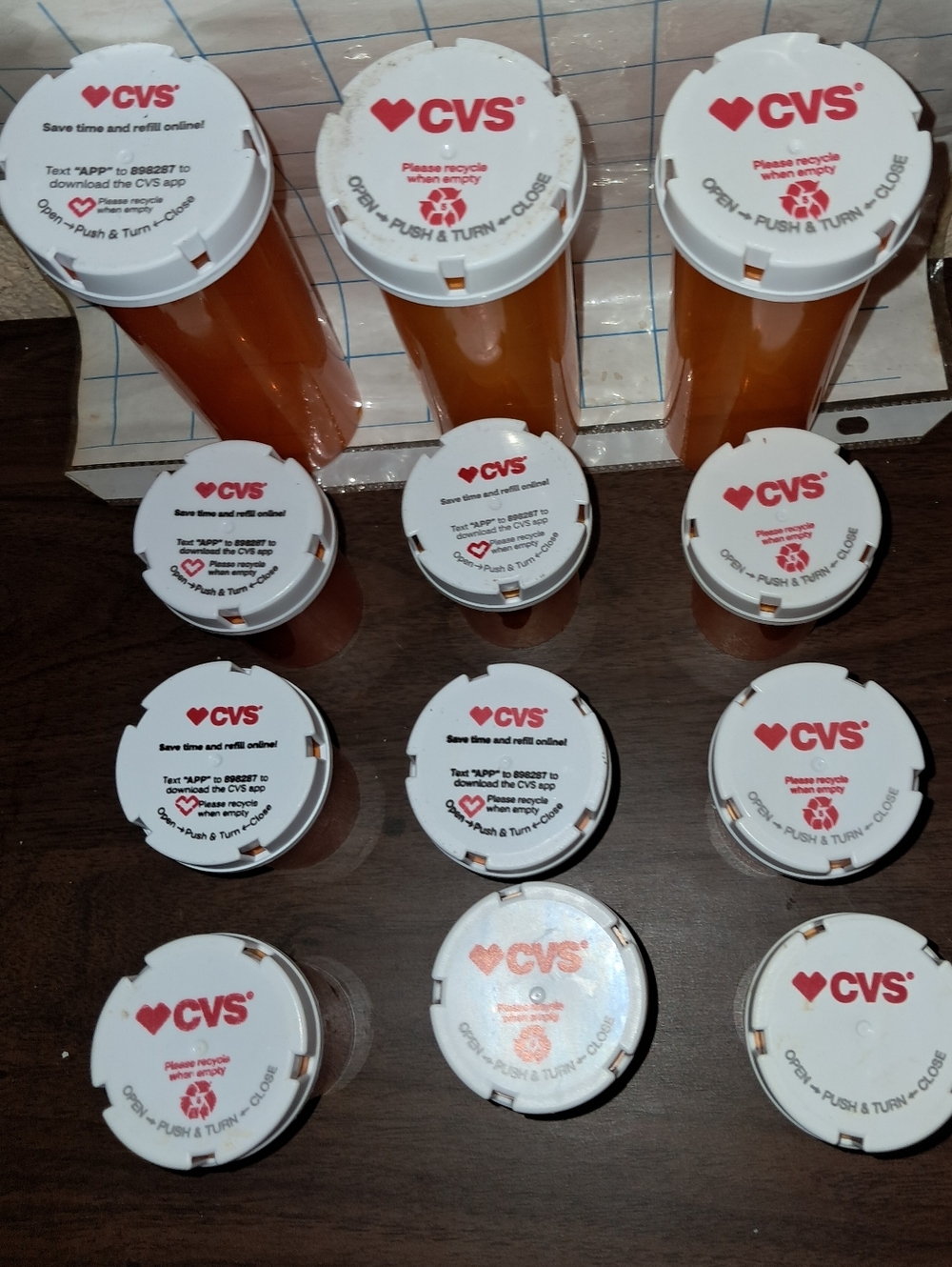 STORAGE BOTTLES with CAPS
